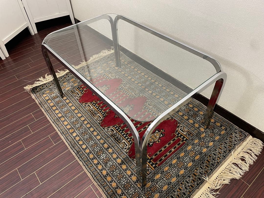 ミッドセンチュリー ガラステーブル バウハウス コルビジェ コーヒーテーブル