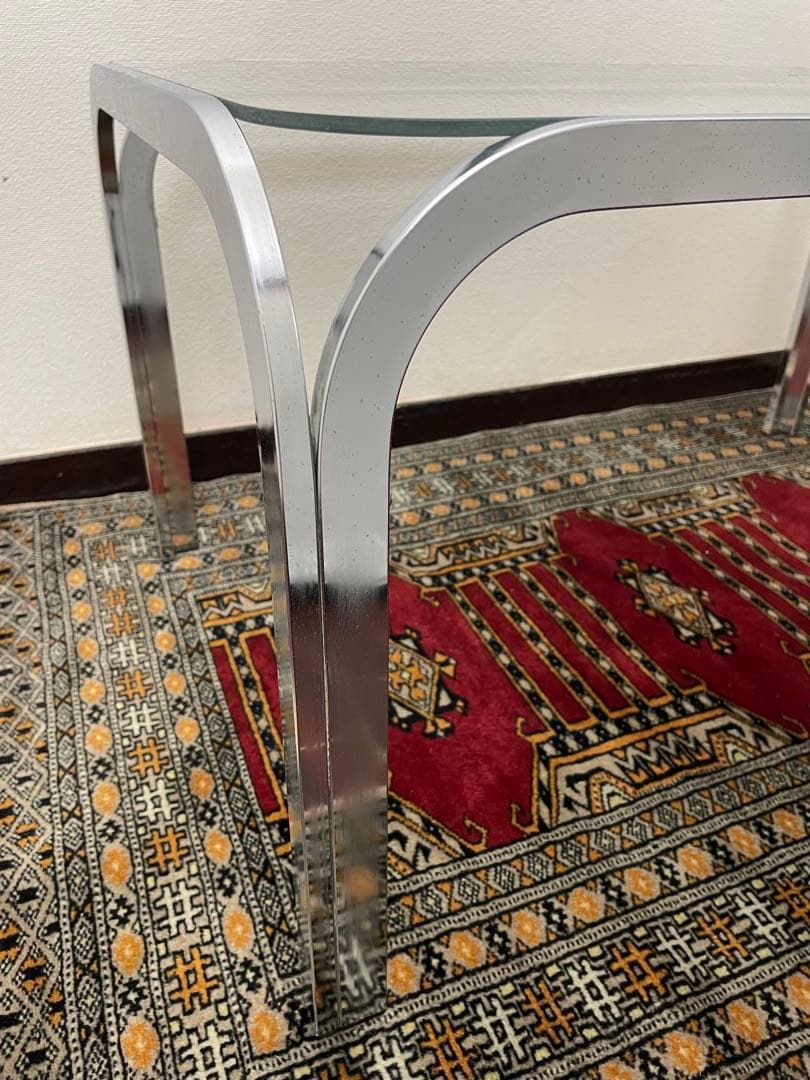 ミッドセンチュリー ガラステーブル バウハウス コルビジェ コーヒーテーブル