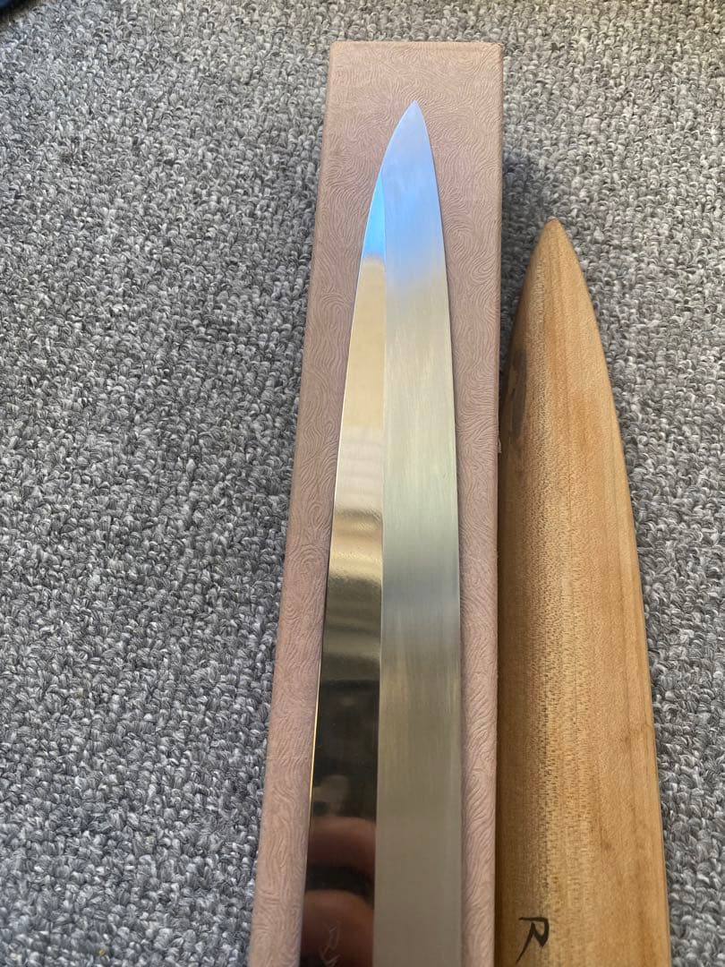 本焼　柳刃包丁　玉名小岱作　尺1寸 波紋あり