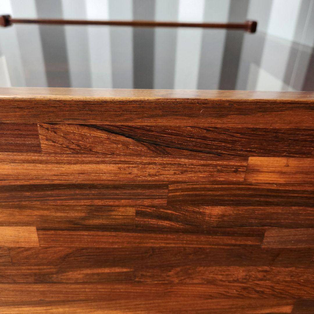 ヴィンテージ　コーヒーテーブル　ローズウッド x スモークガラス サイドテーブル