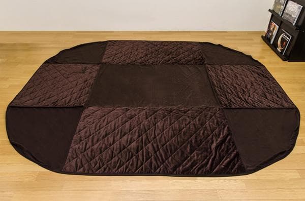 《新品・送料無料》ダイニングコタツ　135×85　長方形　掛け布団セット