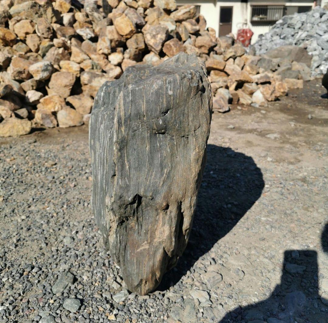 福島産 鮫川石 106キロ 庭石 鑑賞石 石 庭 坪庭 ガーデニング - メルカリ