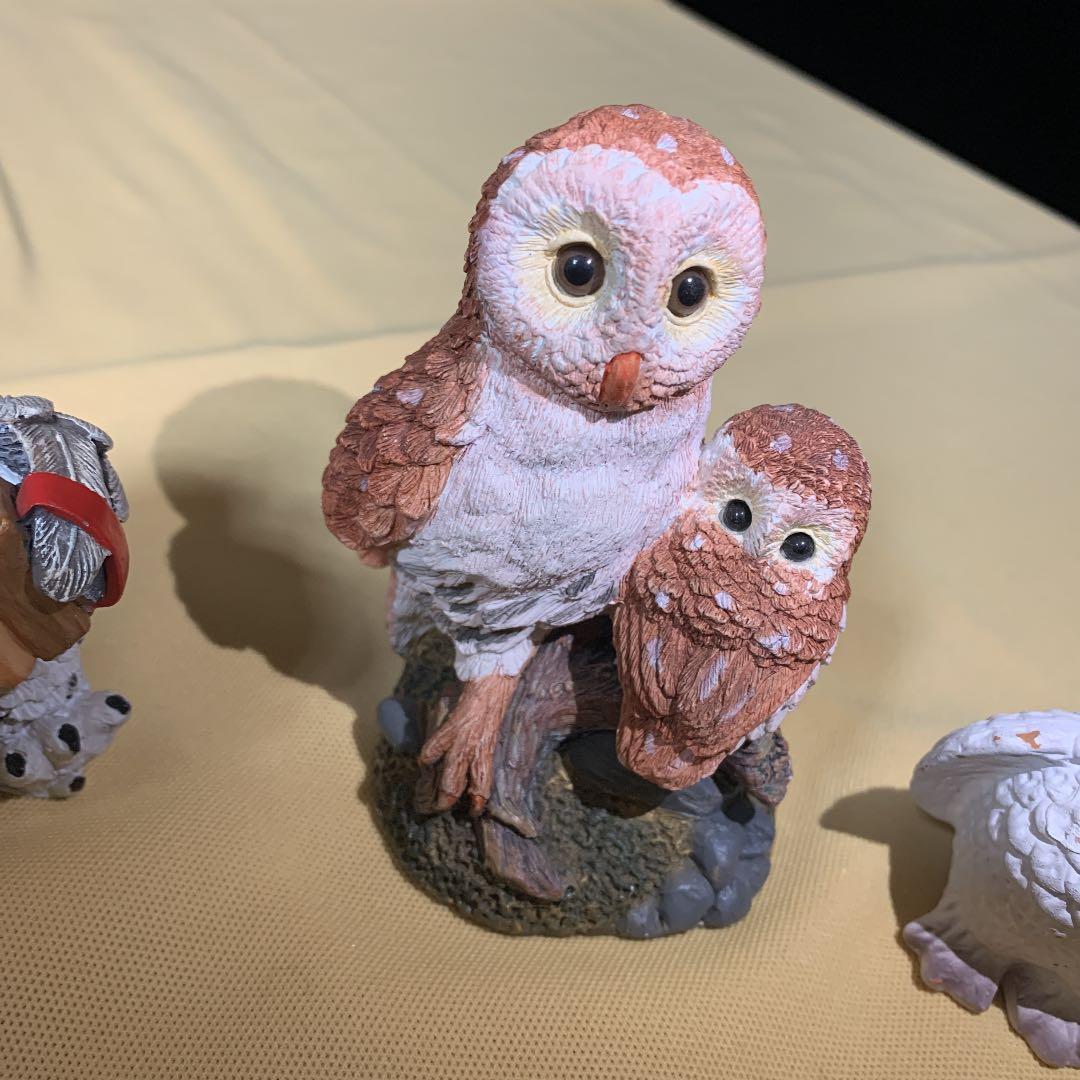 ふくろうさん達の置き物