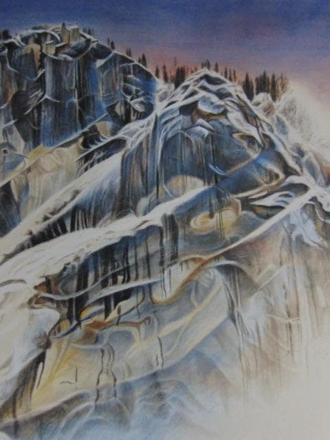 大野廣子、【グレーシャーポイント】、希少な額装用画集より、新品額装