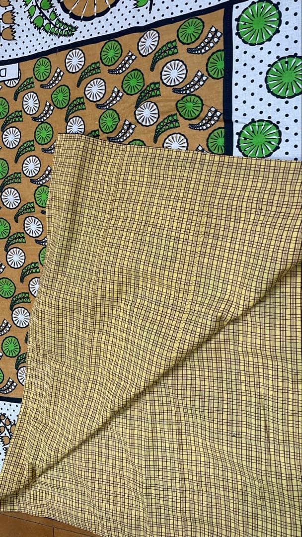 アフリカ布 ハンドメイド 裏生地加工あり 布地