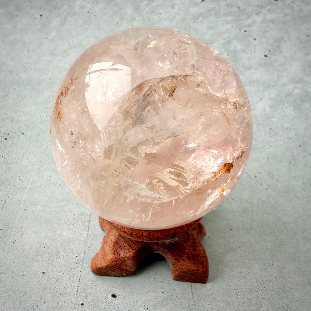 【高波動 | 愛と調和】ピンクアゼツライトのスフィア 49.3mm 167g