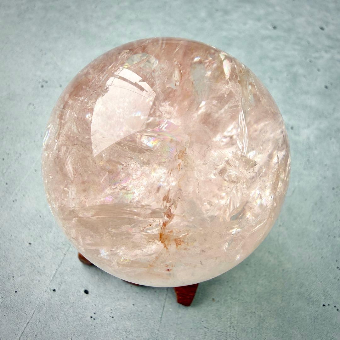 【高波動 | 愛と調和】ピンクアゼツライトのスフィア 49.3mm 167g