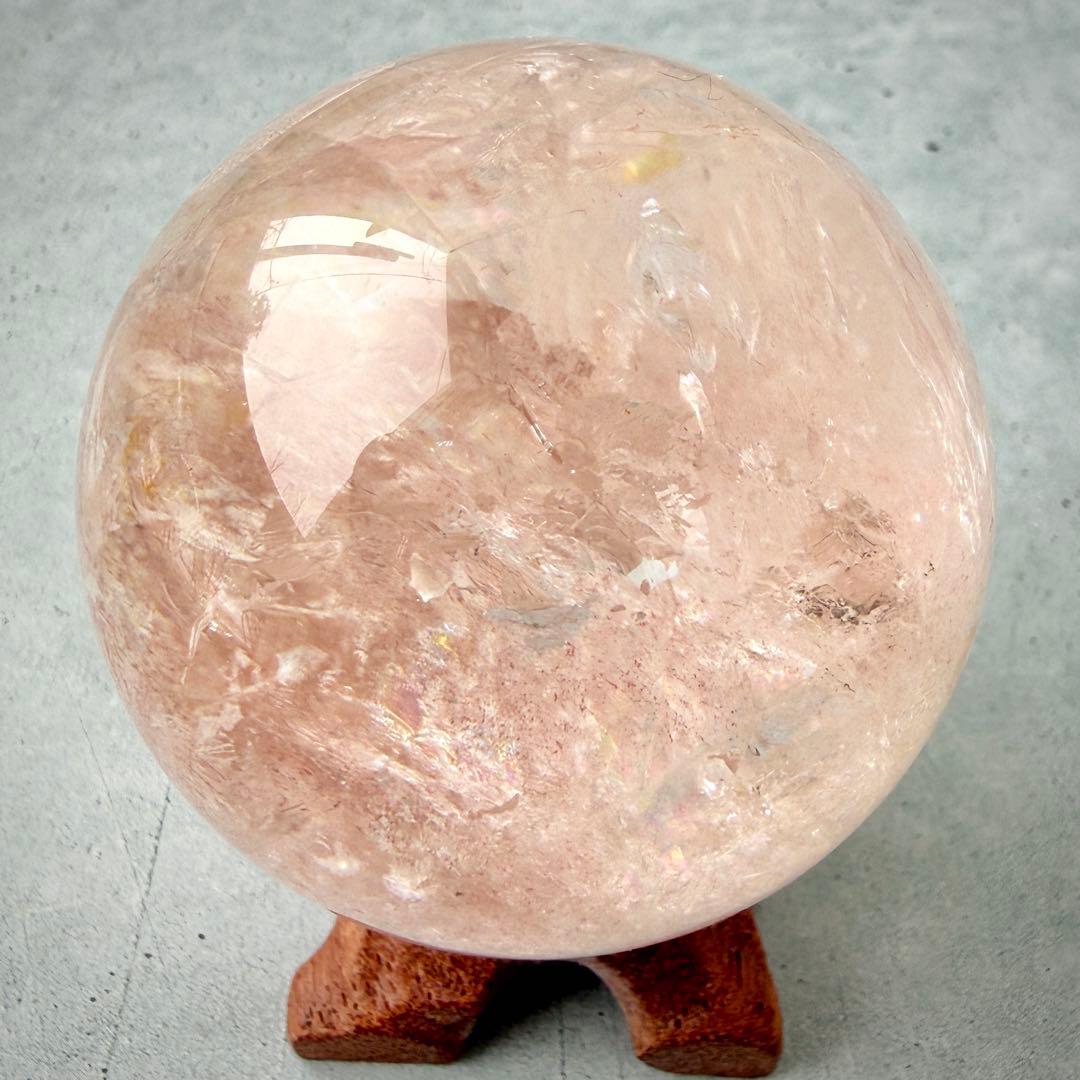 【高波動 | 愛と調和】ピンクアゼツライトのスフィア 49.3mm 167g