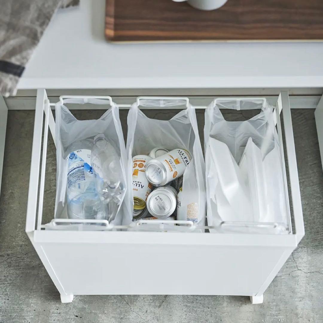 tower ホワイト 分別ゴミ箱 キャスター付き