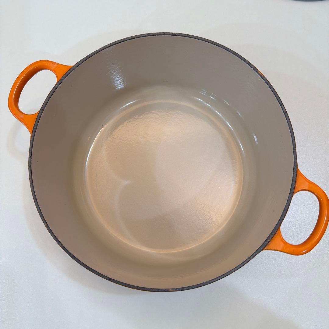 LE CREUSET ココット ロンド 両手鍋 24cm オレンジ