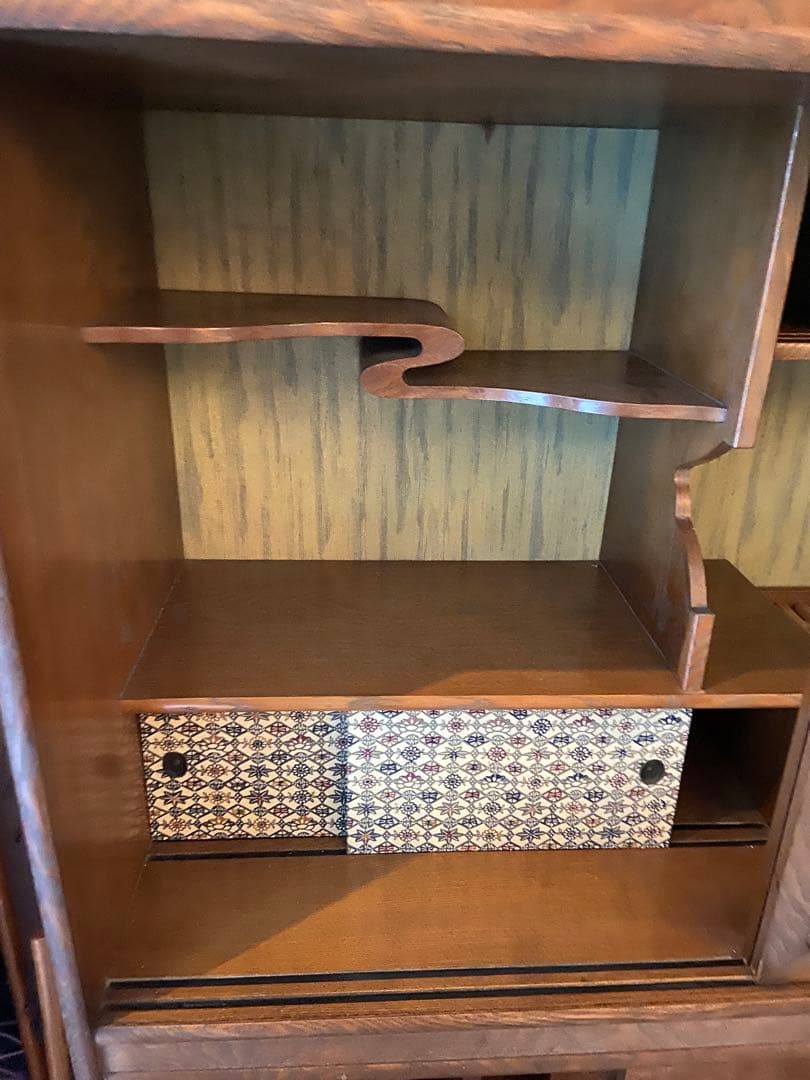 値下げしました！欅&スギ　　茶箪笥　木製品　高級家具　アンティーク　木目　棚