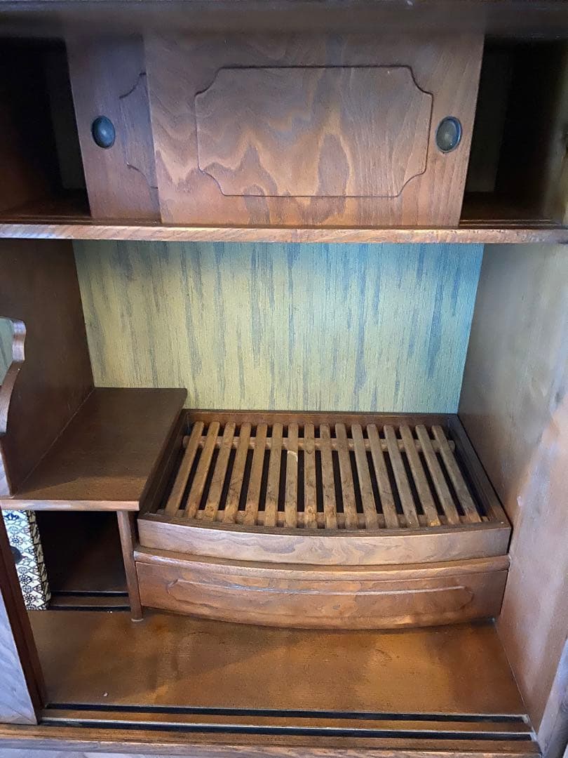 値下げしました！欅&スギ　　茶箪笥　木製品　高級家具　アンティーク　木目　棚