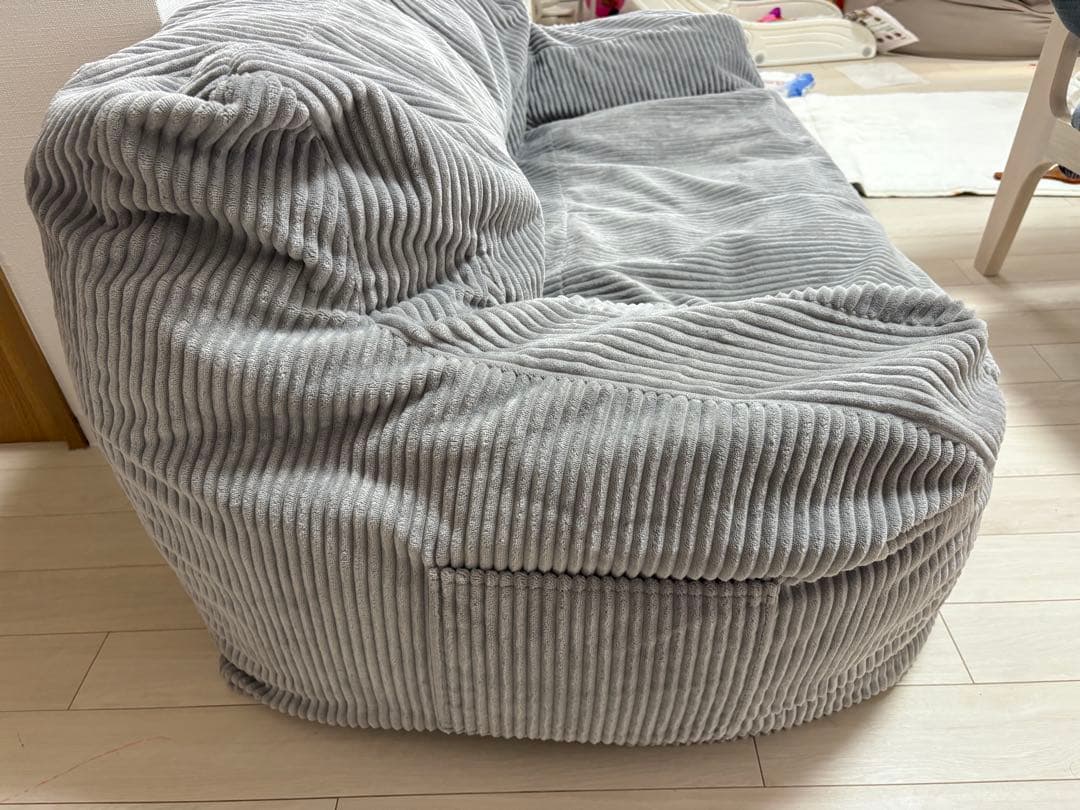 【2週間のみ使用美品】LOOSY ルージー 2人掛けビーズソファ グレー