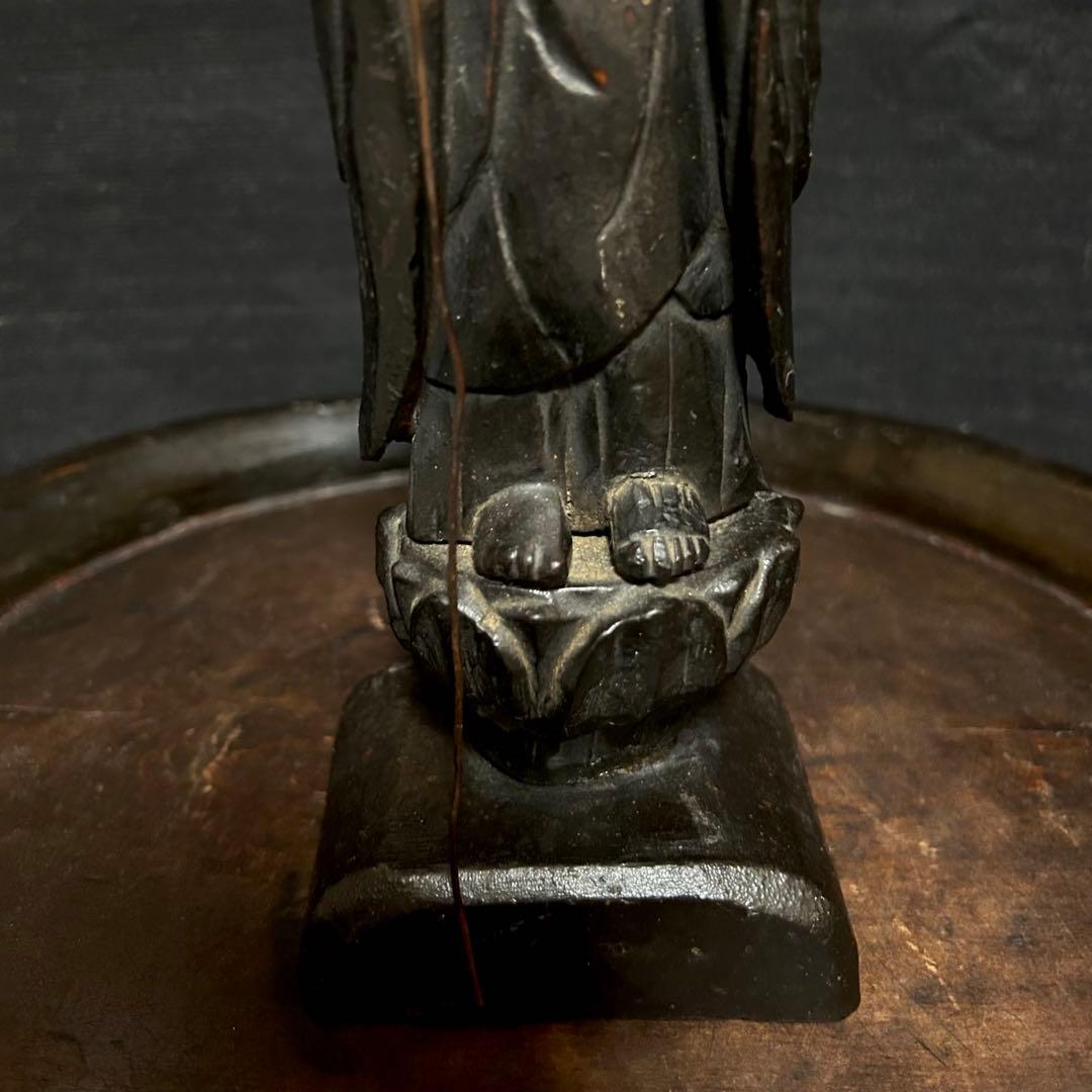 旧家解体時にでた、古い木彫の地蔵尊 - メルカリ