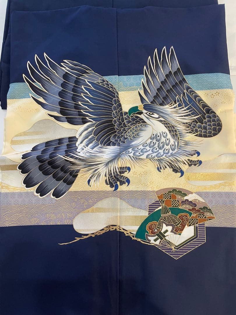 【最終値下げ】七五三 着物セット 鷹デザイン