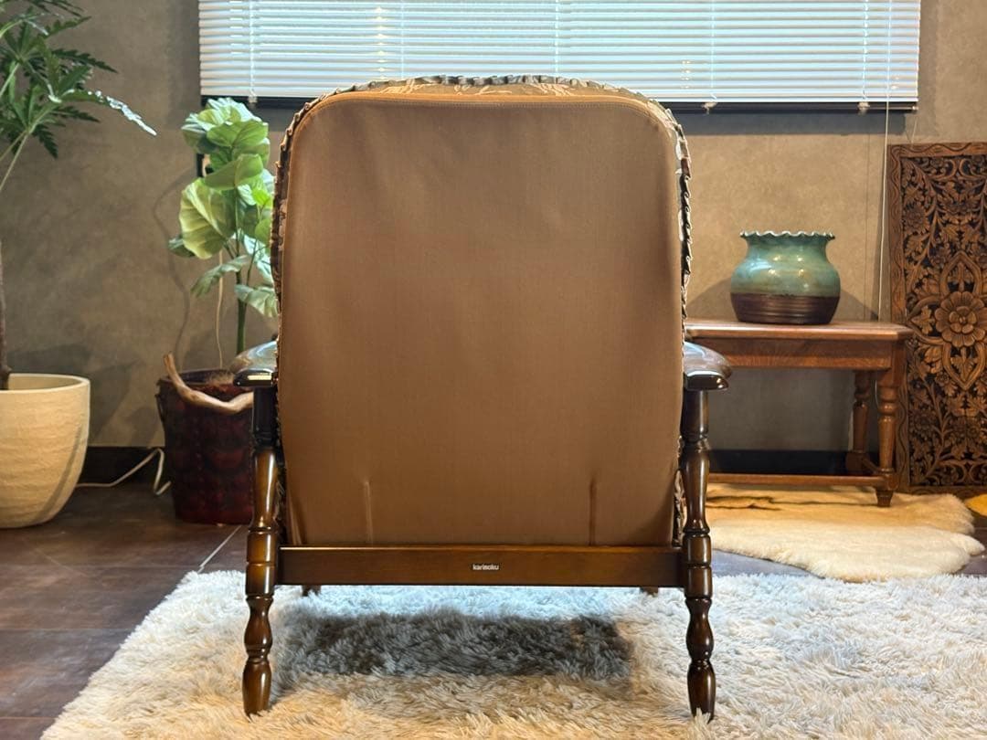 ①カリモク karimoku リクライナー　コロニアル　RC60 レトロ　GG