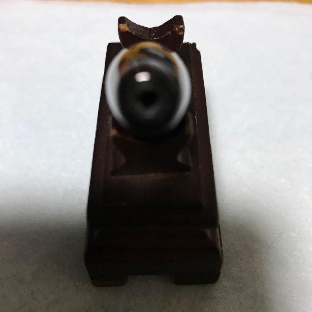 超激レア珍品‼︎ 小盧至純　閃電五眼天珠　黒朱砂　小さい