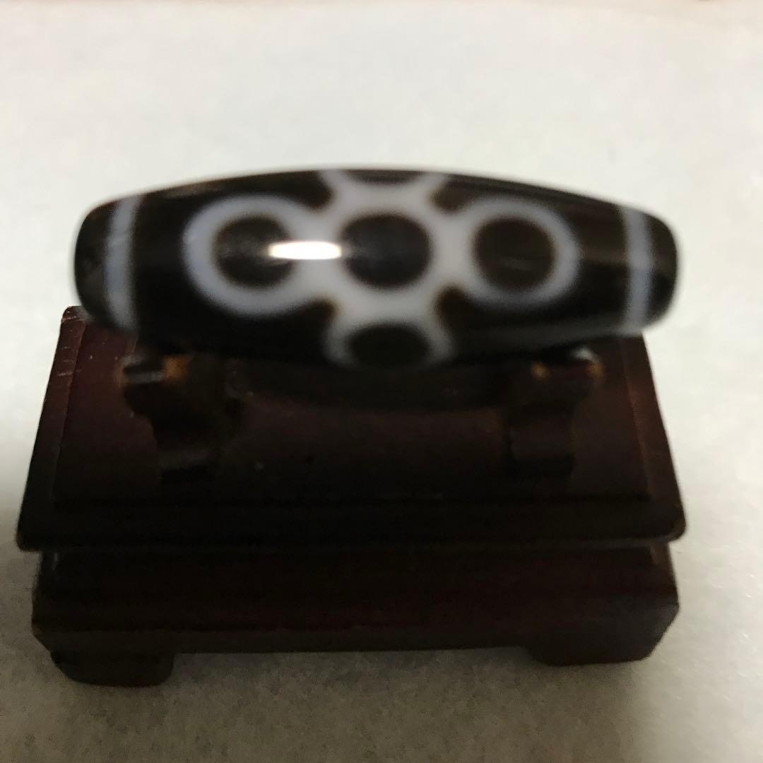 超激レア珍品‼︎ 小盧至純　閃電五眼天珠　黒朱砂　小さい