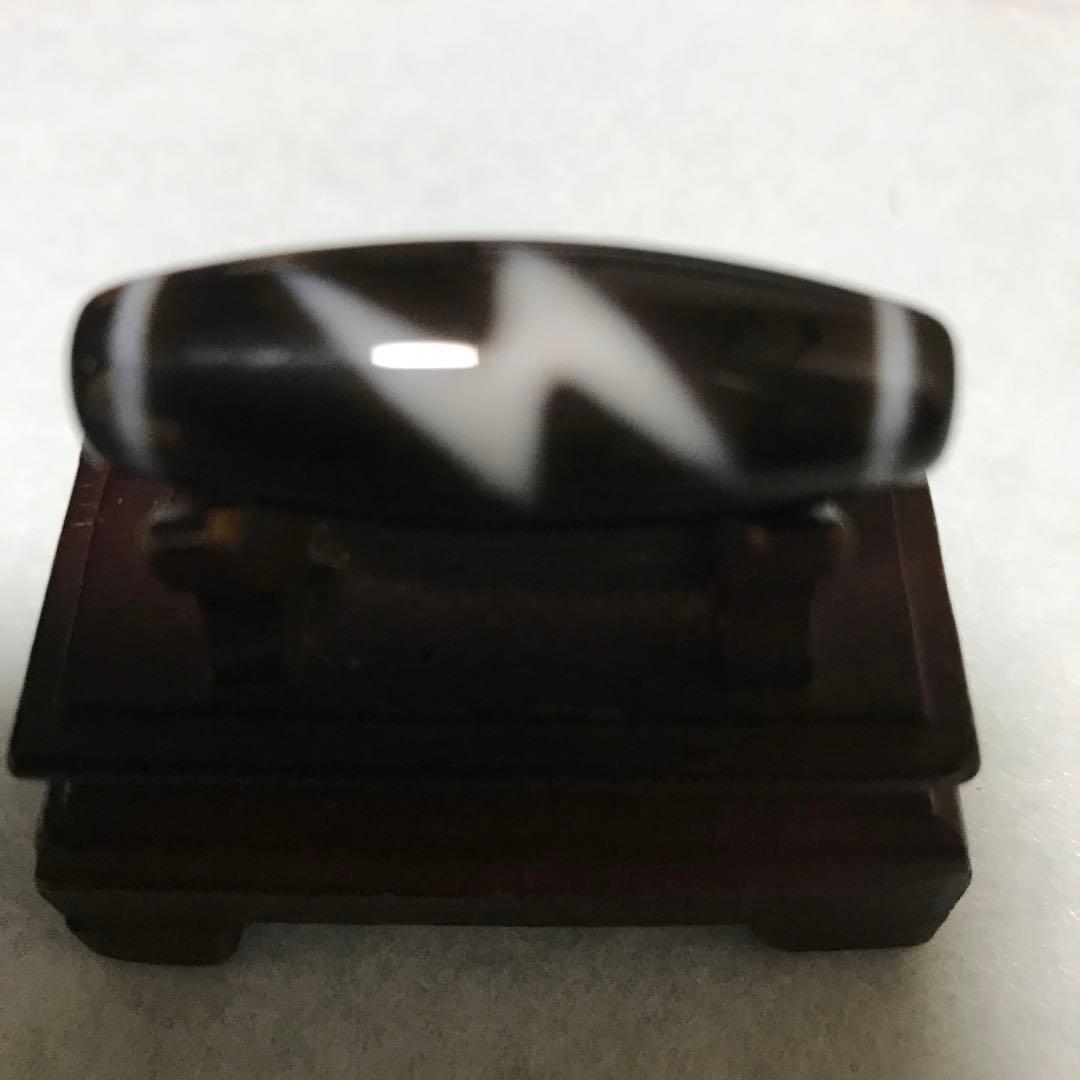 超激レア珍品‼︎ 小盧至純　閃電五眼天珠　黒朱砂　小さい