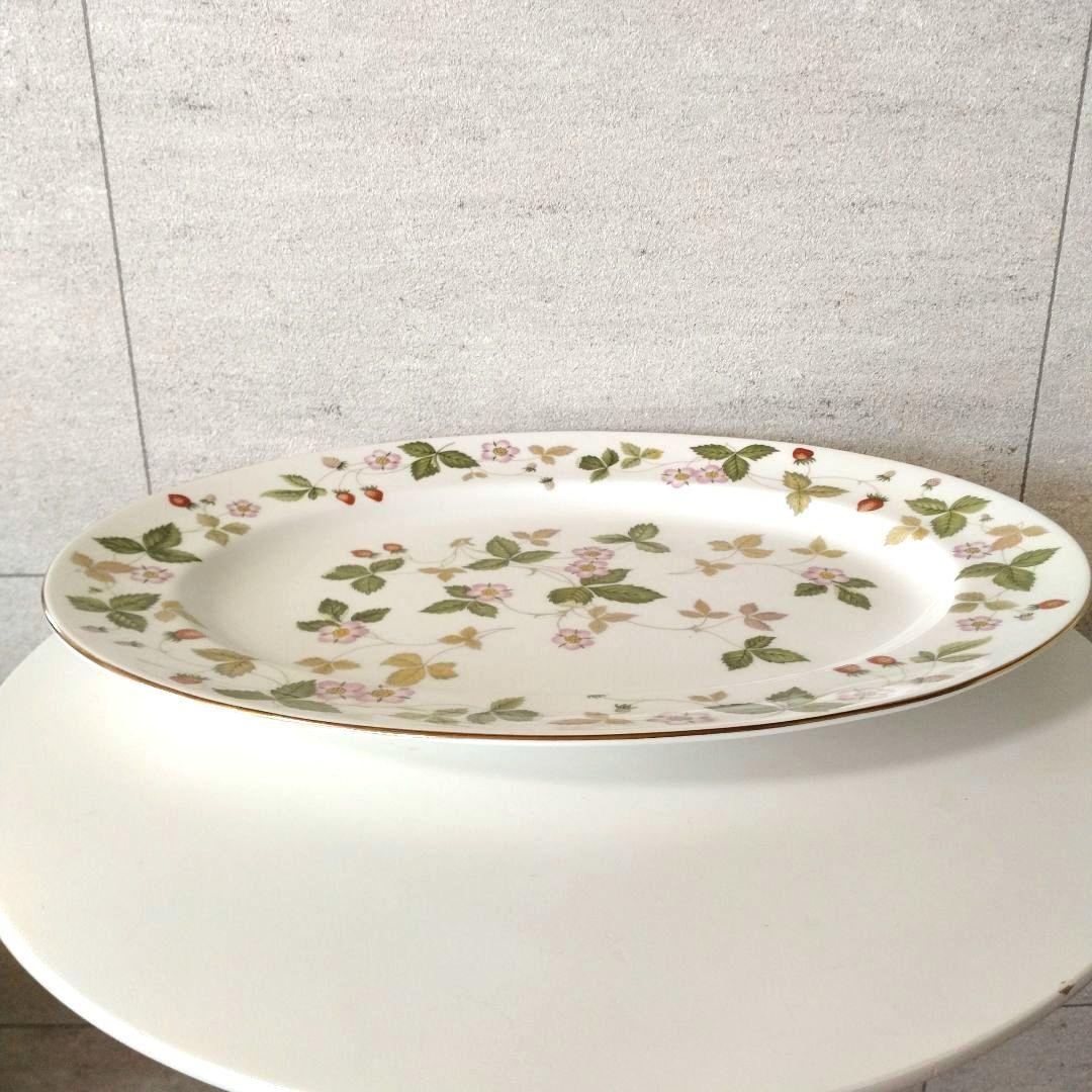 WEDGE WOOD】ワイルドストロベリーオーバルディッシュ40cm - メルカリ