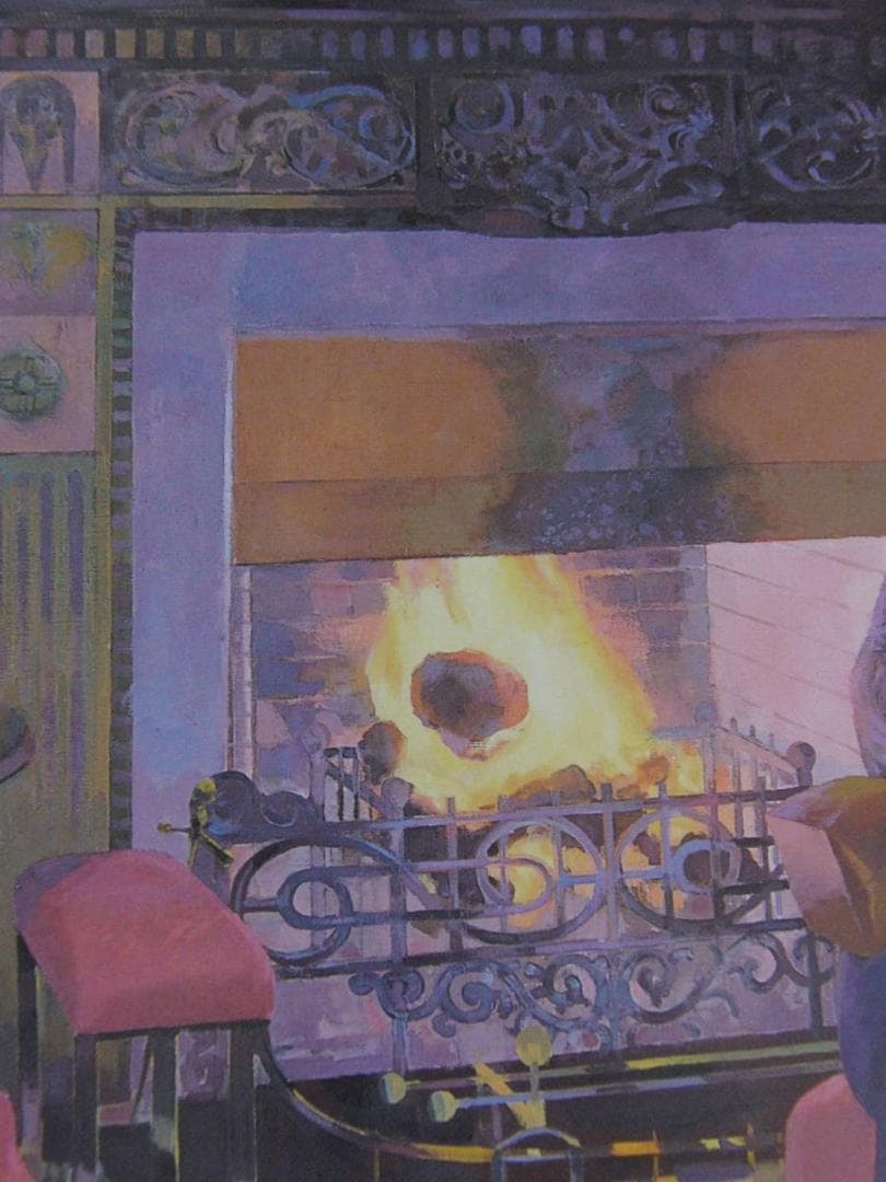 宮下実、【晩秋紀行】、希少な額装用画集より、新品額装付、状態良好