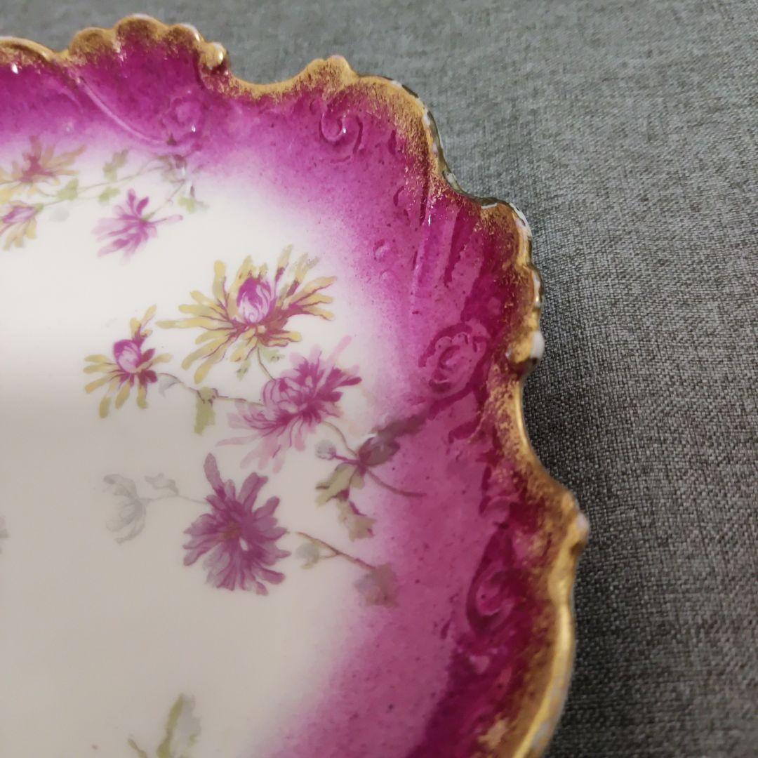 フランスアンティーク リモージュ　皿 金彩　プレート