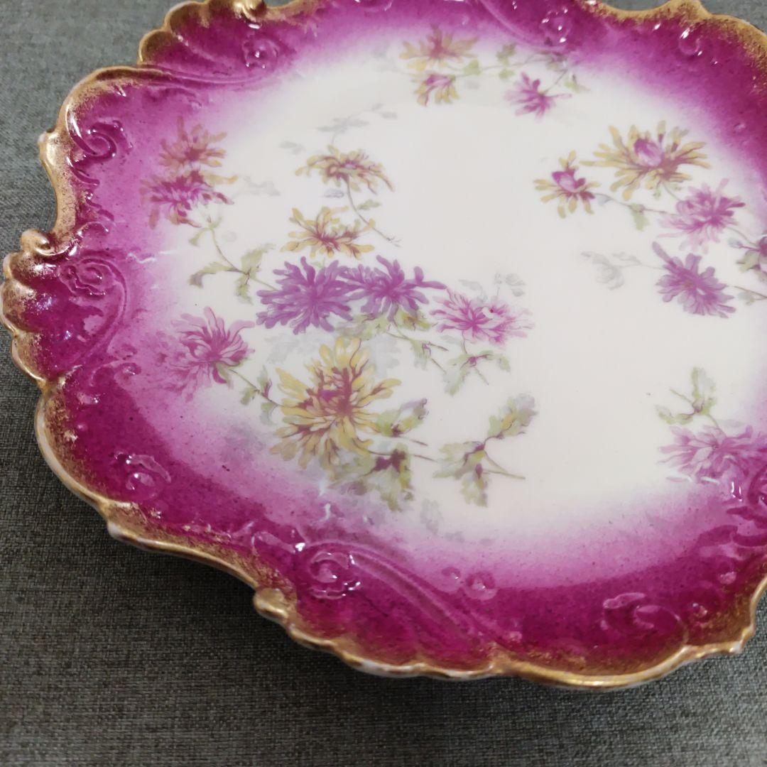 フランスアンティーク リモージュ　皿 金彩　プレート