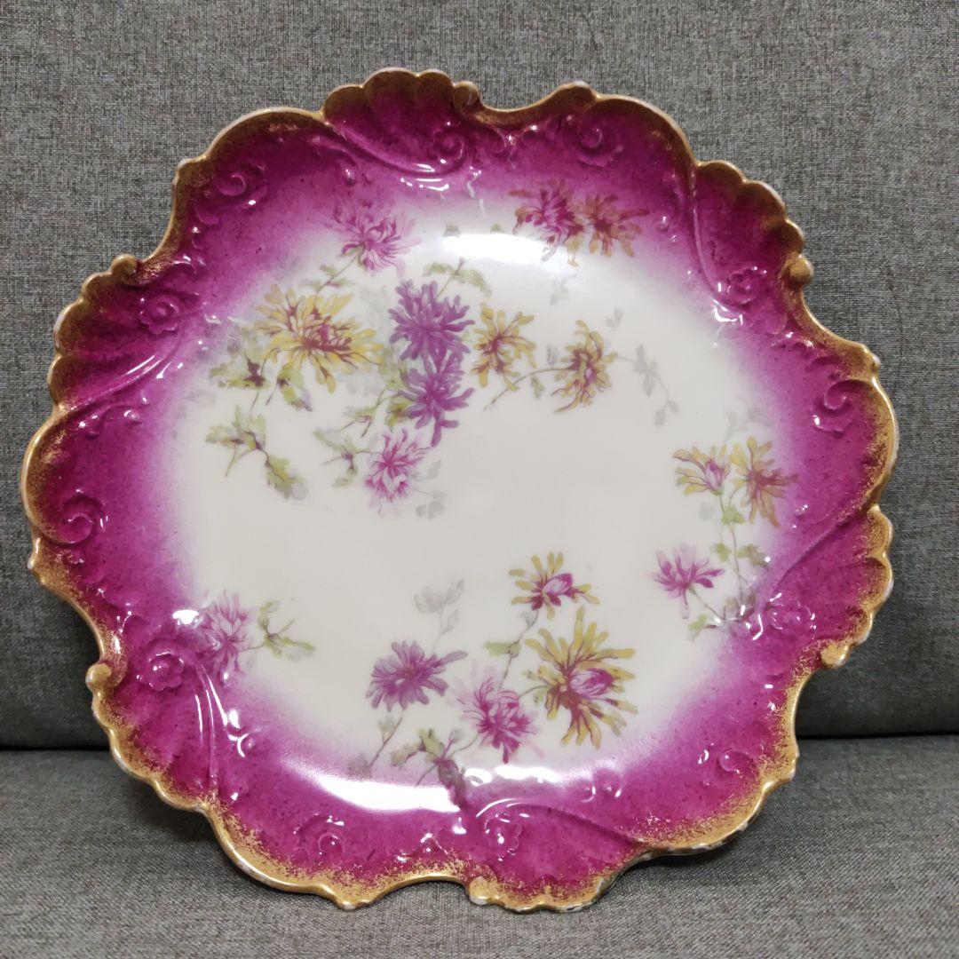 フランスアンティーク リモージュ　皿 金彩　プレート