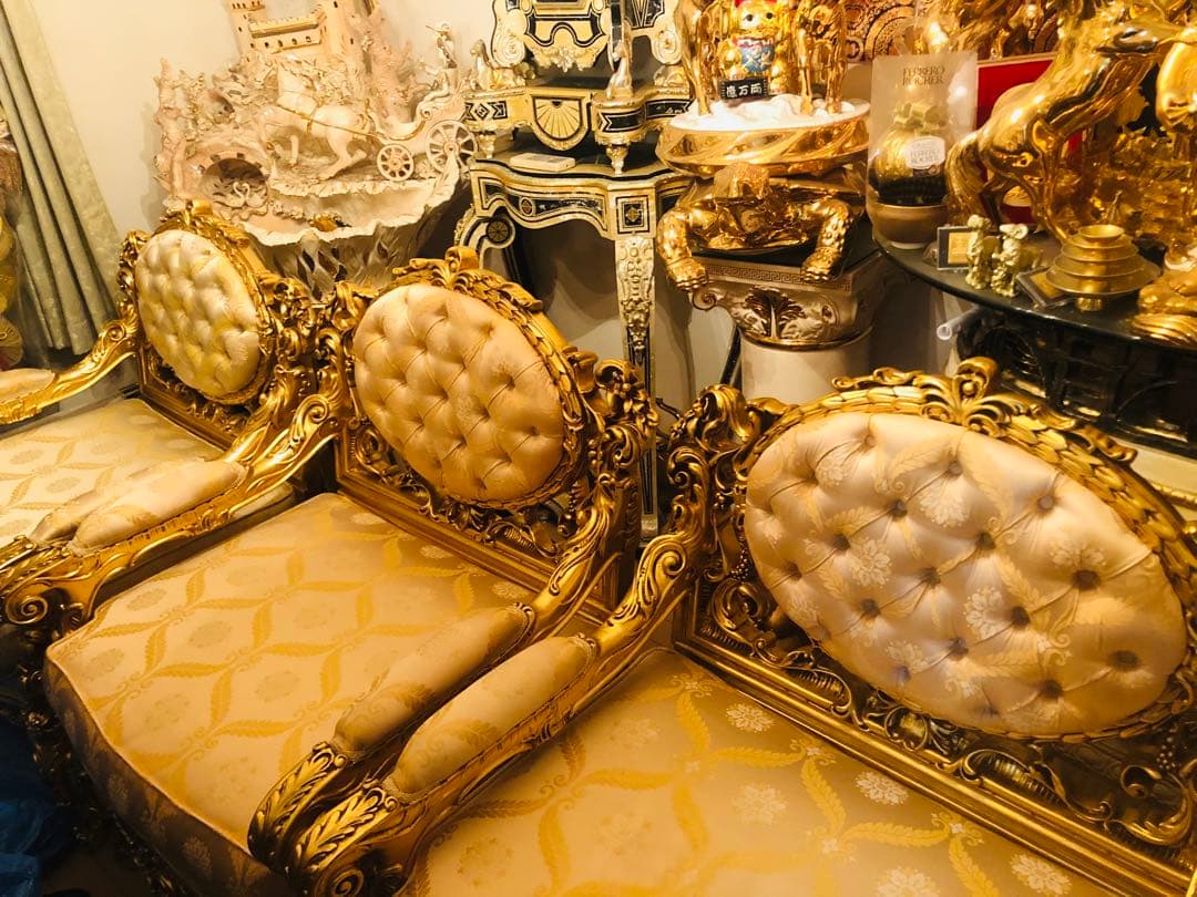 超豪華シリックゴールド金箔　1脚用　イタリア製