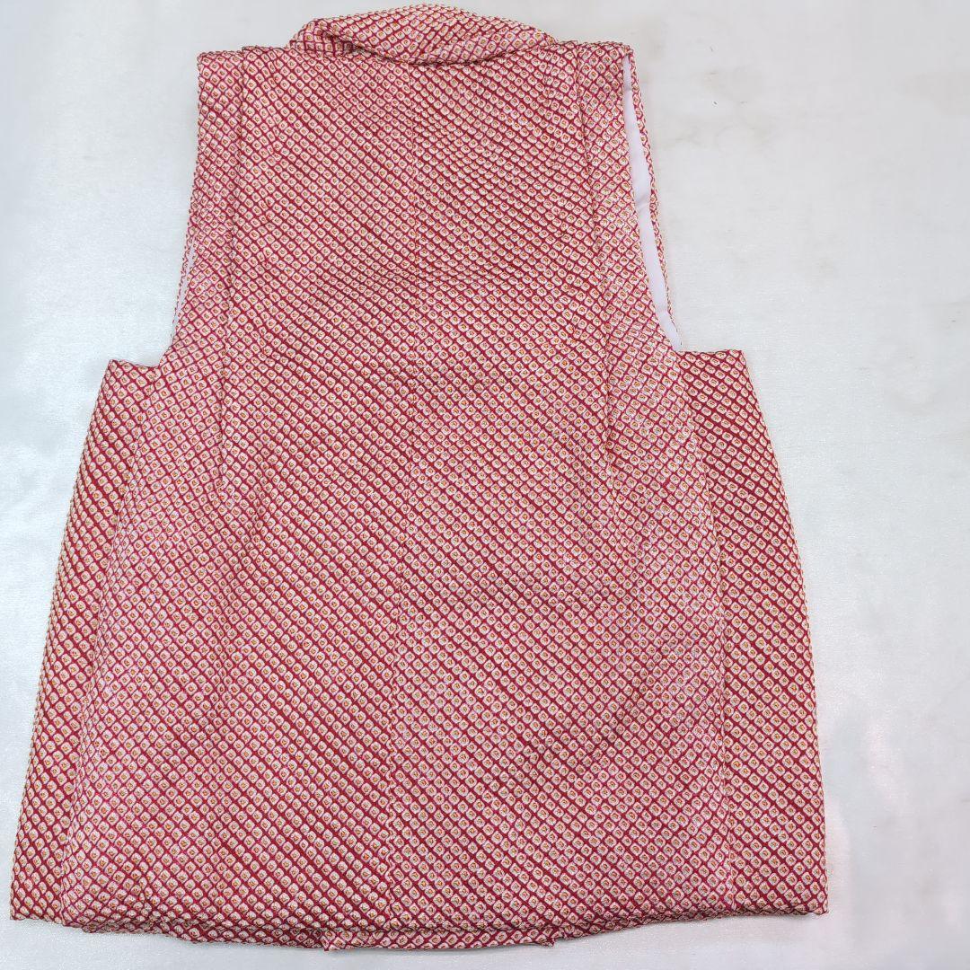 新品 正絹総絞り頭刷り 赤