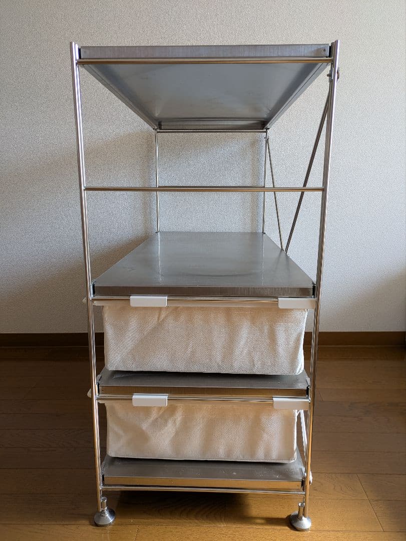 ステンレスユニットシェルフ　ステンレス棚セット　ワイド　小　無印良品