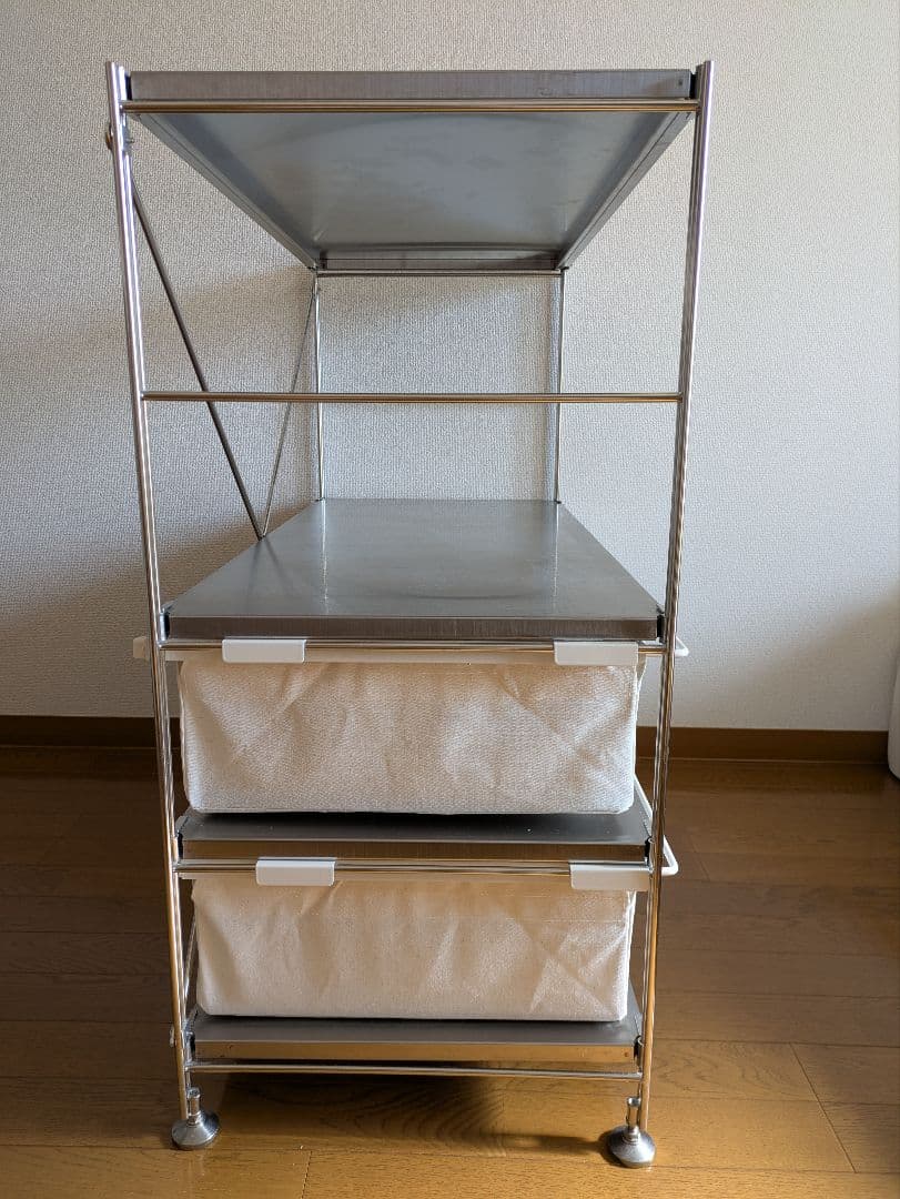 ステンレスユニットシェルフ　ステンレス棚セット　ワイド　小　無印良品