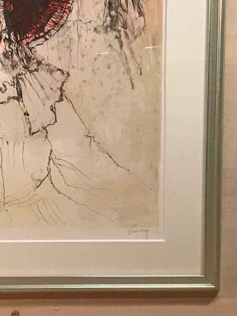 ジャンセン　「カプリーヌ」　リトグラフ　直筆サイン・エディション有り