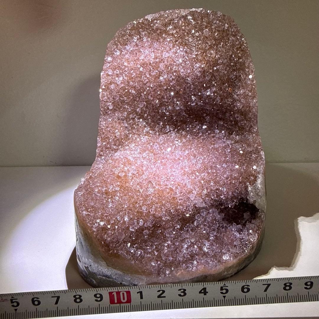 2.2kg ピンクアメジスト キラキラ ドーム 置物 天然石 紫水晶