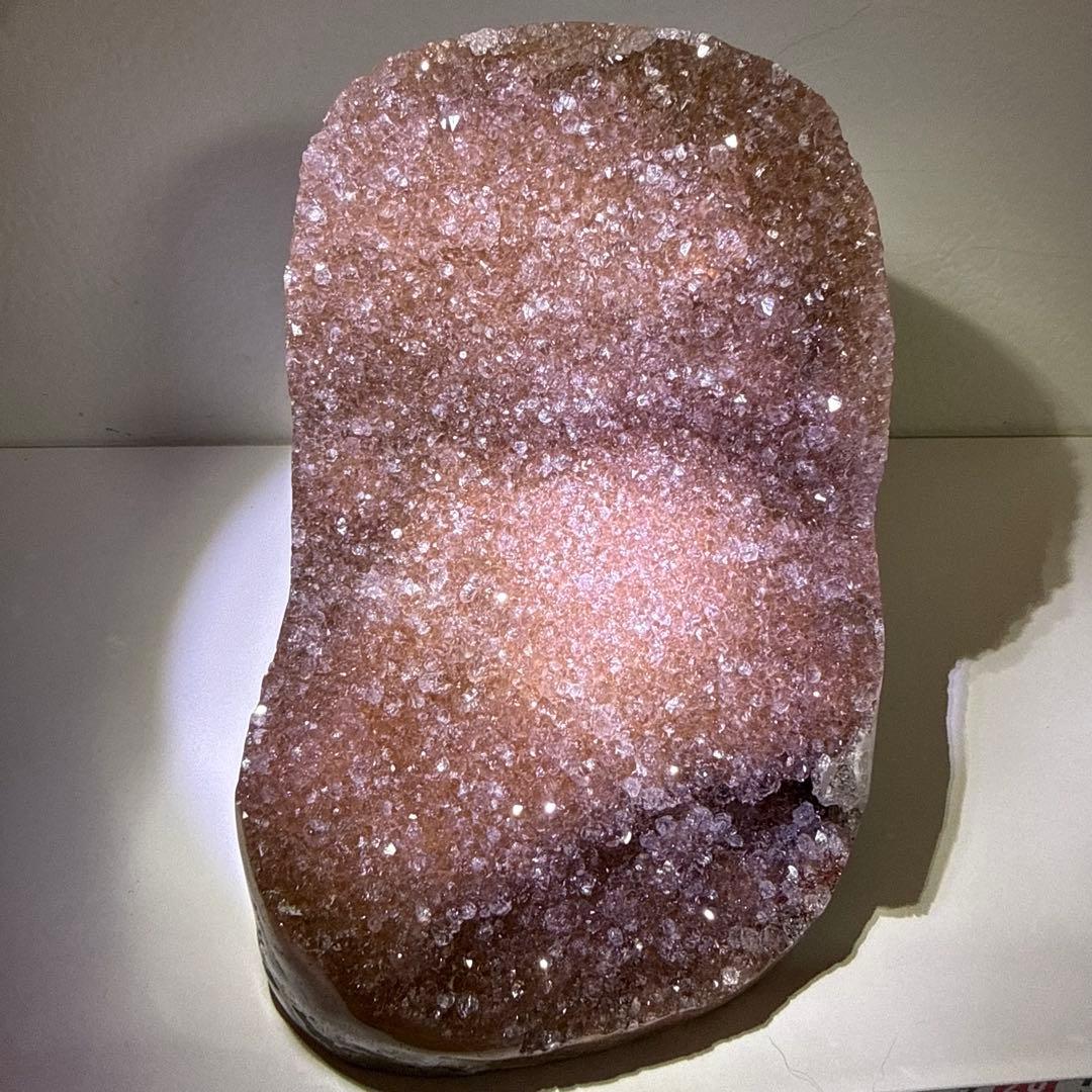 2.2kg ピンクアメジスト キラキラ ドーム 置物 天然石 紫水晶