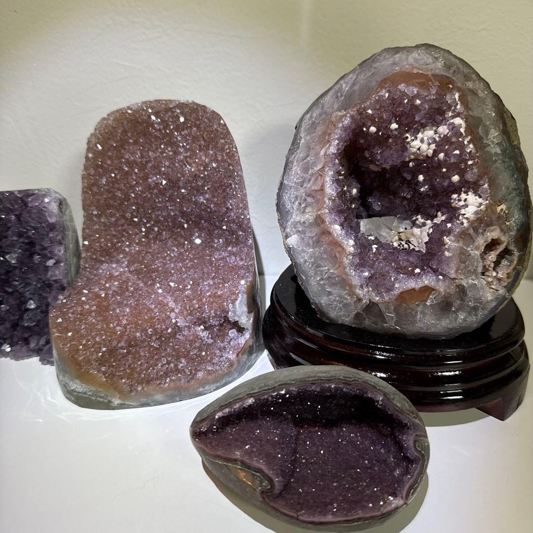 2.2kg ピンクアメジスト キラキラ ドーム 置物 天然石 紫水晶