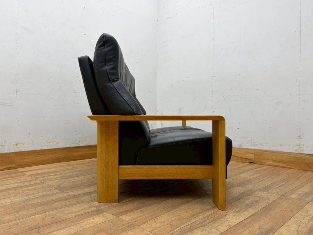 T7959☆karimoku☆カリモク☆チターノ☆本革☆レザー☆2人掛けソファ