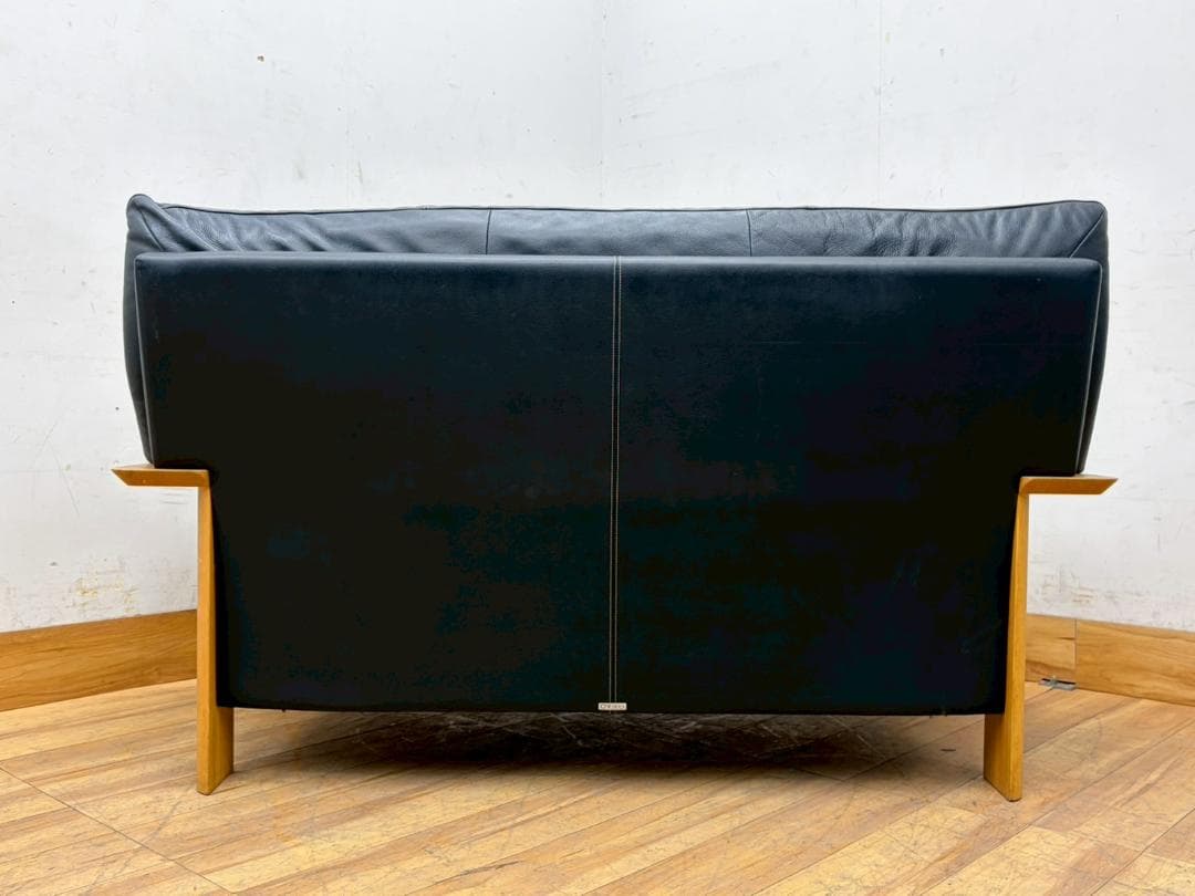 T7959☆karimoku☆カリモク☆チターノ☆本革☆レザー☆2人掛けソファ