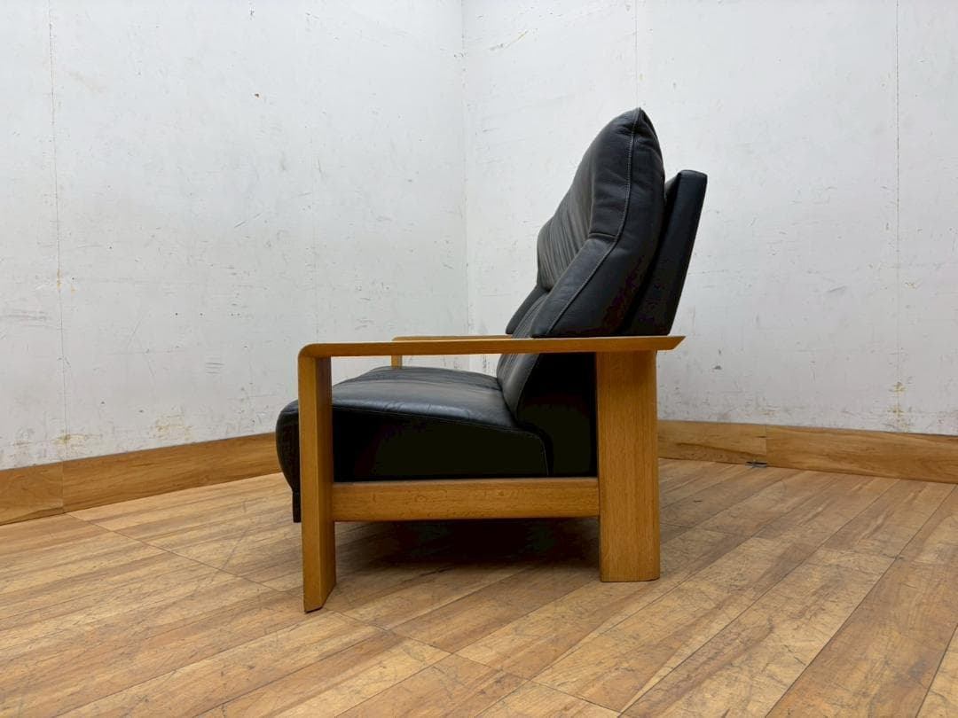 T7959☆karimoku☆カリモク☆チターノ☆本革☆レザー☆2人掛けソファ