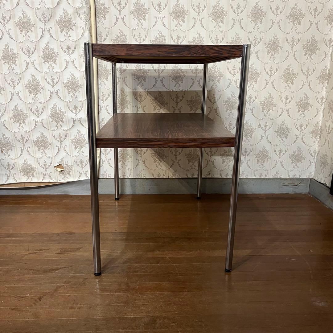 【アンティーク】アイアン 電話台 2段ラック キャビネット 飾り棚 古家具