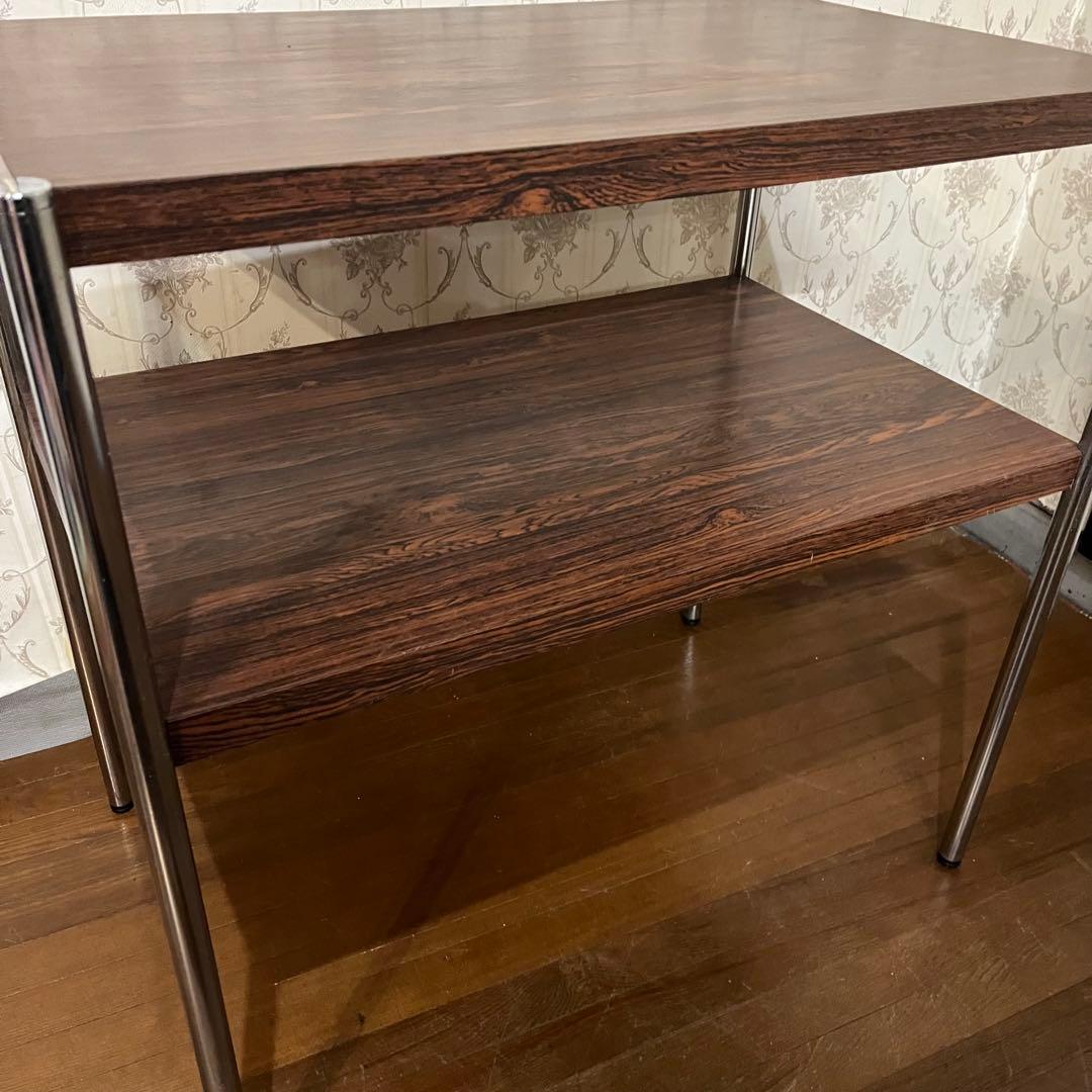 【アンティーク】アイアン 電話台 2段ラック キャビネット 飾り棚 古家具