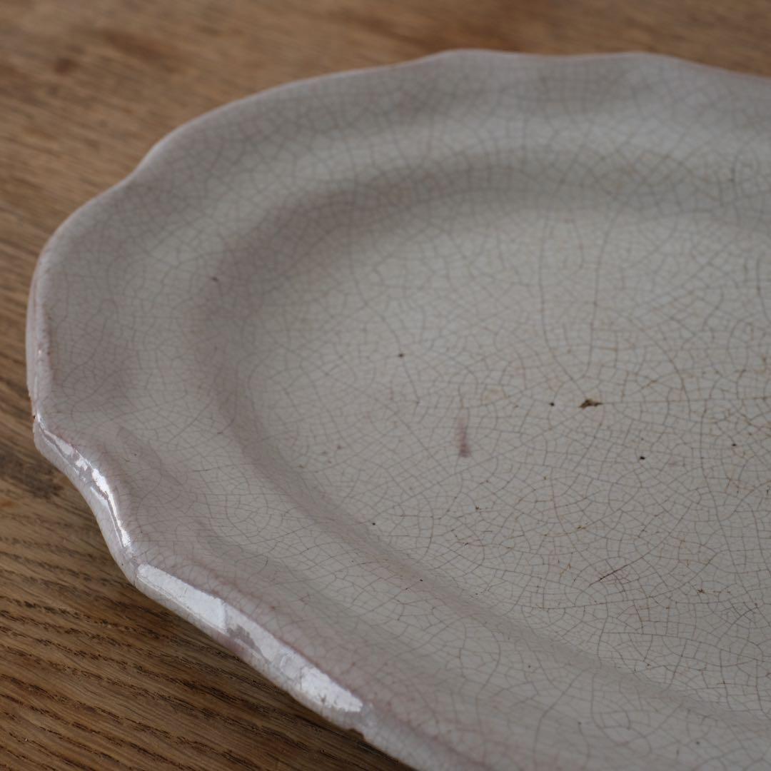 キュノワール　花リムオーバルプレート　フランスアンティーク