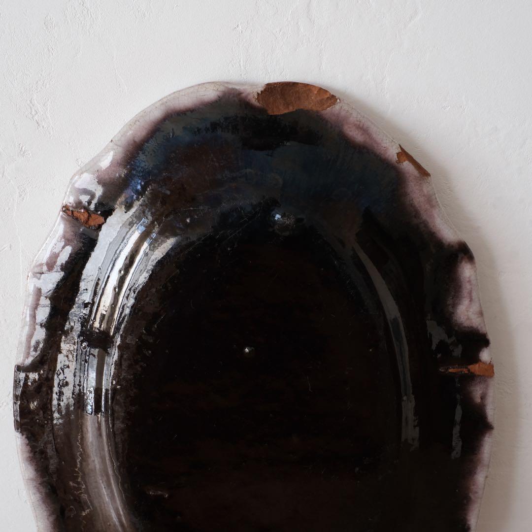 キュノワール　花リムオーバルプレート　フランスアンティーク