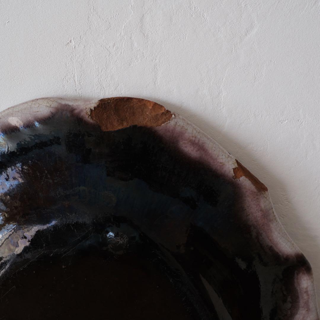 キュノワール　花リムオーバルプレート　フランスアンティーク