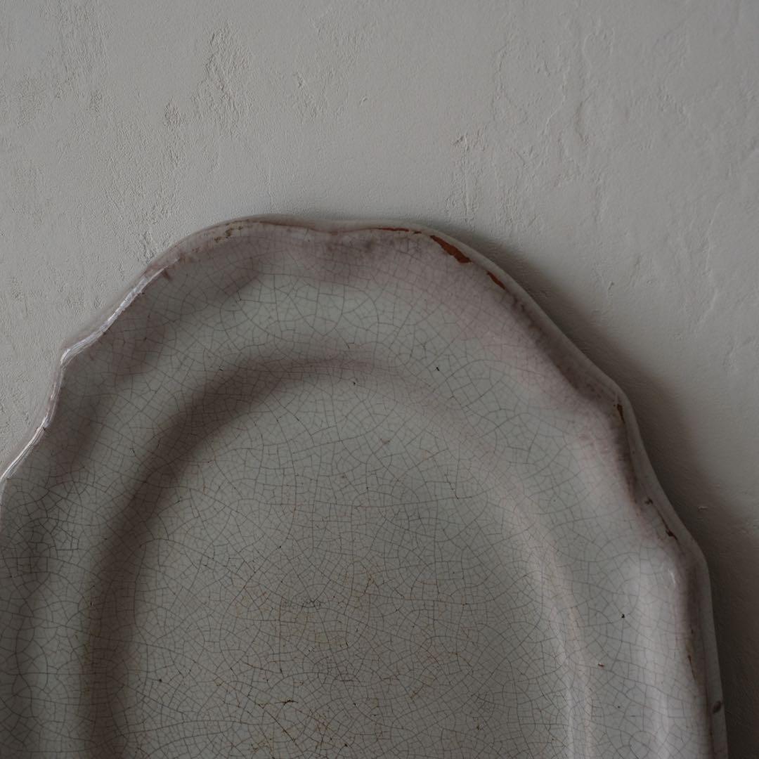 キュノワール　花リムオーバルプレート　フランスアンティーク