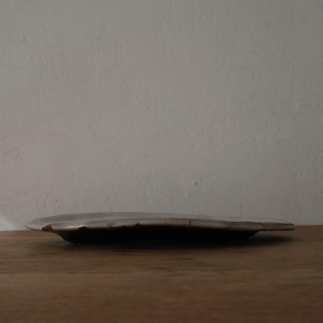 キュノワール　花リムオーバルプレート　フランスアンティーク