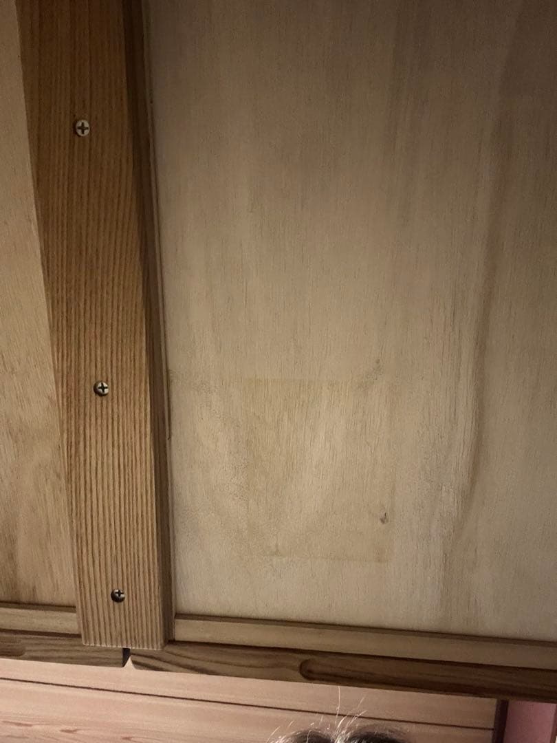 すんすん 引き取り限定 無印良品 無垢材ウッドデスク 2引き出し付き