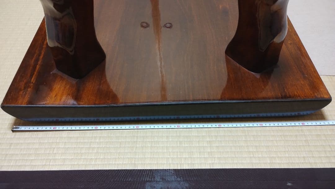 和室　木製　センターテーブル　ダークブラウン　天然木