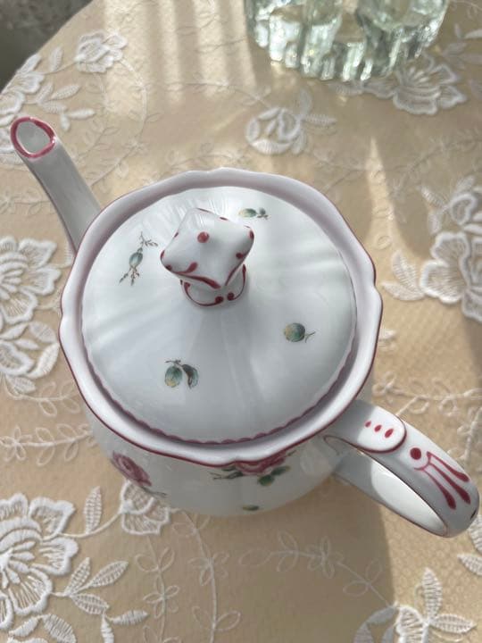 リチャードジノリ　アンティックローズ　ティーポット