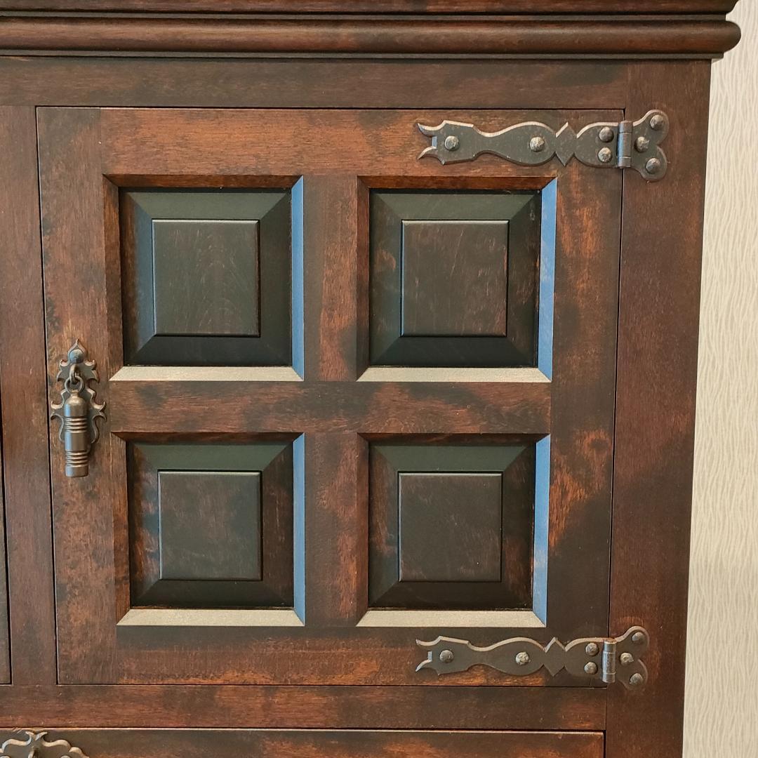 松本民芸家具　キャビネット　デスク　ワインラック